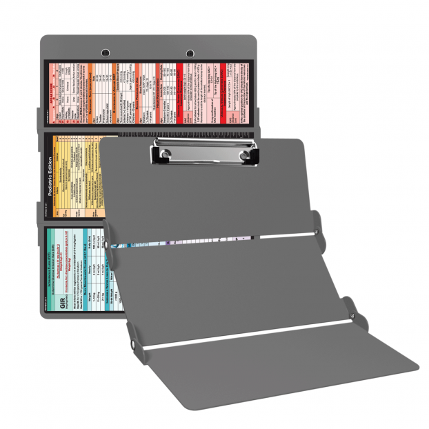 WhiteCoat Clipboard® Trifold - Silver Pediatric Infant Edition