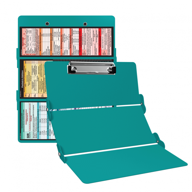 WhiteCoat Clipboard® Trifold - Teal Pediatric Infant Edition