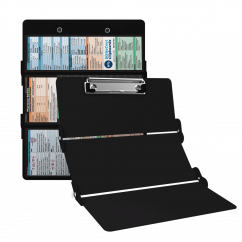 WhiteCoat Clipboard® Trifold - Black Pharmacy Edition
