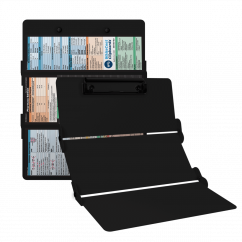 WhiteCoat Clipboard® Trifold - Blackout Pharmacy Edition