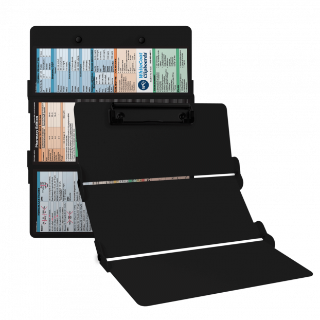WhiteCoat Clipboard® Trifold - Blackout Pharmacy Edition