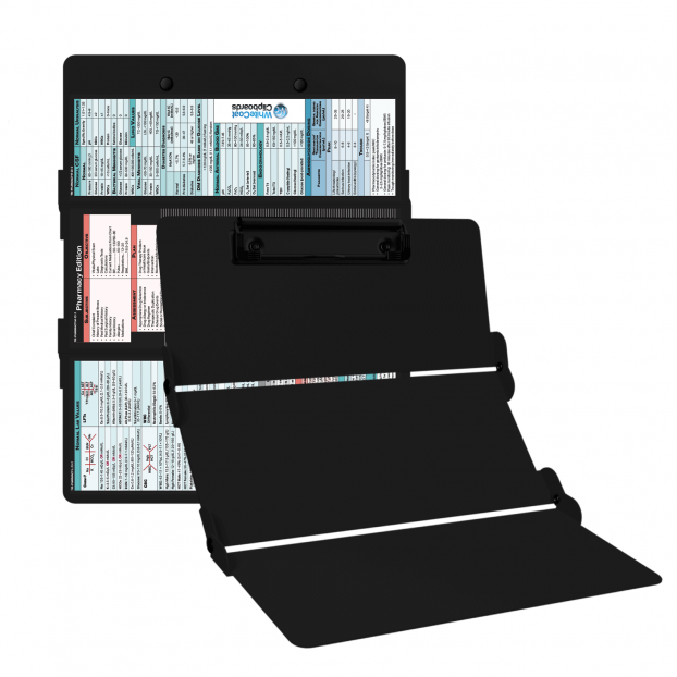 WhiteCoat Clipboard® Trifold - Blackout Pharmacy Edition