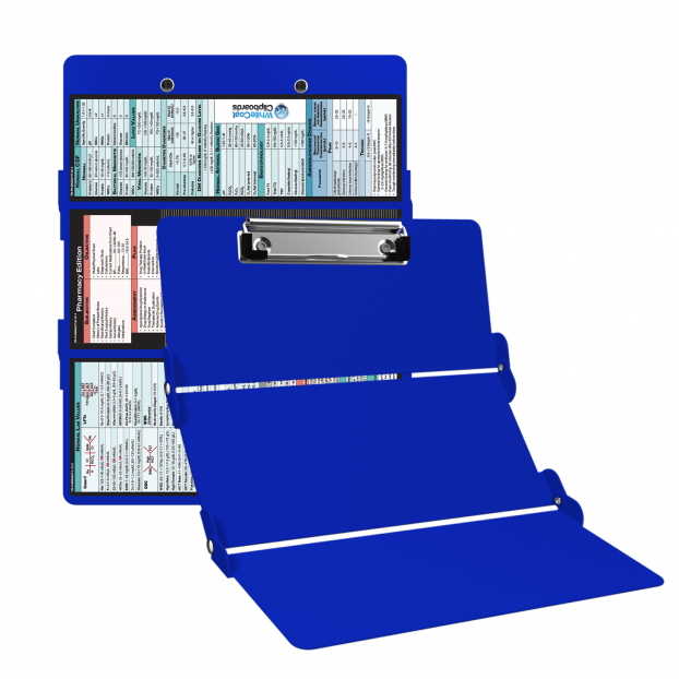 WhiteCoat Clipboard® Trifold - Blue Pharmacy Edition