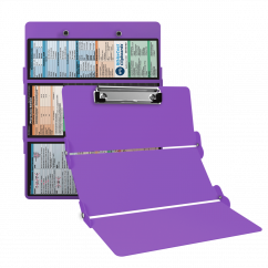 WhiteCoat Clipboard® Trifold - Lilac Pharmacy Edition