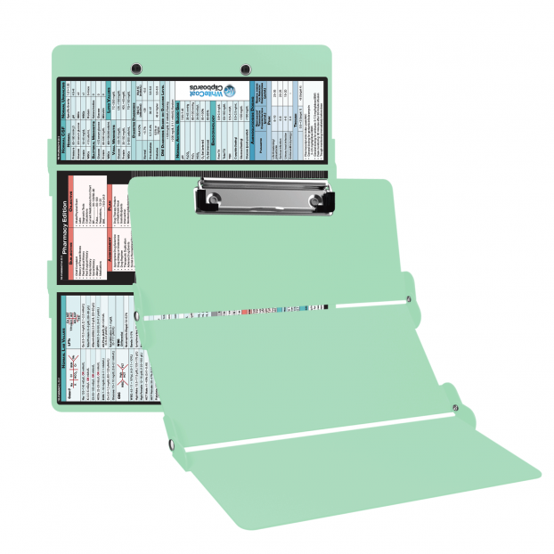 WhiteCoat Clipboard® Trifold  - Mint Pharmacy Edition