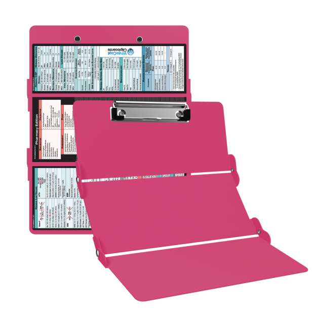 WhiteCoat Clipboard® Trifold  - Pink Pharmacy Edition