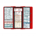 WhiteCoat Clipboard® Trifold - Red Pharmacy Edition