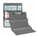 WhiteCoat Clipboard® Trifold- Silver Pharmacy Edition