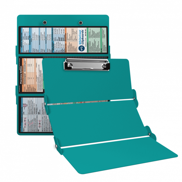 WhiteCoat Clipboard® Trifold - Teal Pharmacy Edition