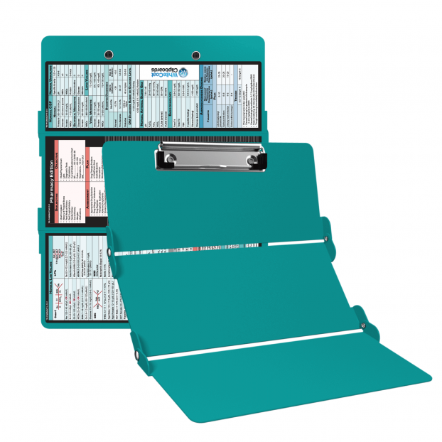 WhiteCoat Clipboard® Trifold - Teal Pharmacy Edition