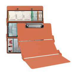 WhiteCoat Clipboard® Trifold - Coral Respiratory Therapy Edition