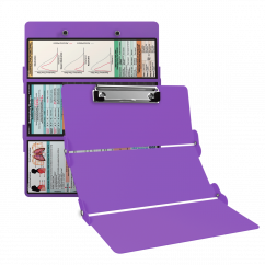 WhiteCoat Clipboard® Trifold - Lilac Respiratory Therapy Edition