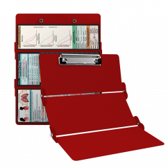 WhiteCoat Clipboard® Trifold - Red Respiratory Therapy Edition