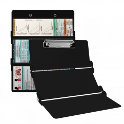WhiteCoat Clipboard® Trifold - Black Respiratory Therapy Edition