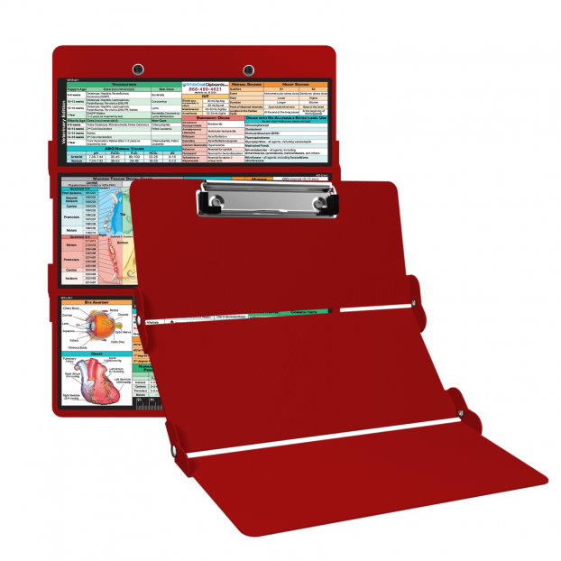 WhiteCoat Clipboard® Trifold - Red Veterinary Medicine Edition