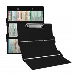WhiteCoat Clipboard® Trifold - Black Medical Edition