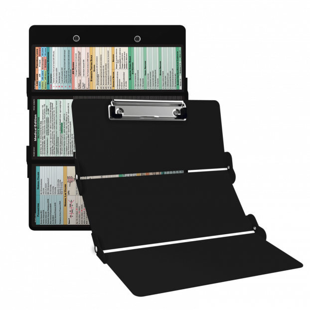 WhiteCoat Clipboard® Trifold - Black Medical Edition