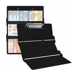 WhiteCoat Clipboard® Trifold - Black Physical Therapy Edition