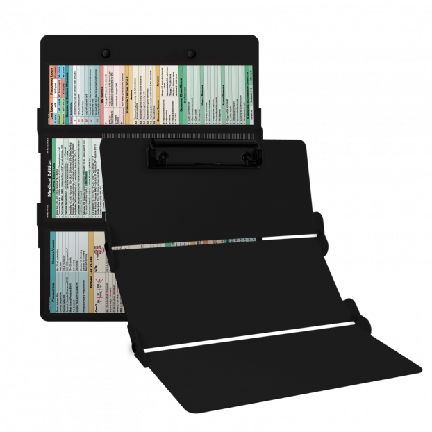 WhiteCoat Clipboard® Trifold - Blackout Medical Edition