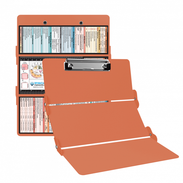 WhiteCoat Clipboard® Trifold - Coral Medical Edition