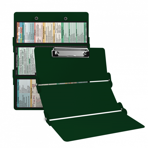 WhiteCoat Clipboard® Trifold - Green Medical Edition