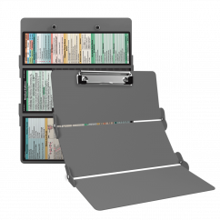 WhiteCoat Clipboard® Trifold - Silver Medical Edition