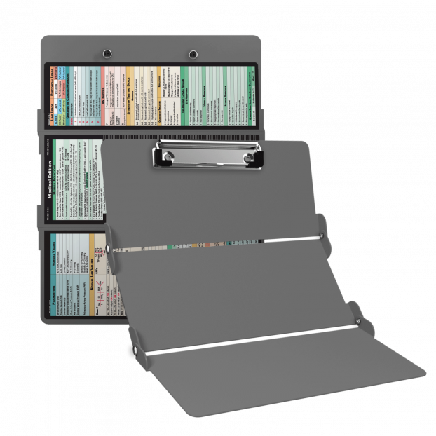 WhiteCoat Clipboard® Trifold - Silver Medical Edition