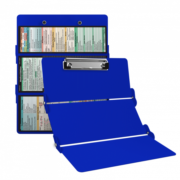 WhiteCoat Clipboard® Trifold - Blue Medical Edition