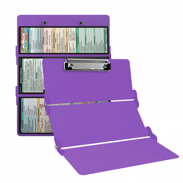 WhiteCoat Clipboard® Trifold - Lilac Medical Edition