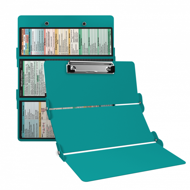 WhiteCoat Clipboard® Trifold - Teal Medical Edition