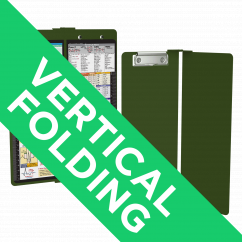 WhiteCoat Clipboard® Vertical - Army Green Nursing Edition