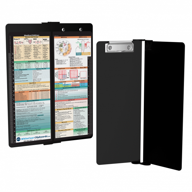 WhiteCoat Clipboard® Vertical - Black Medical Edition