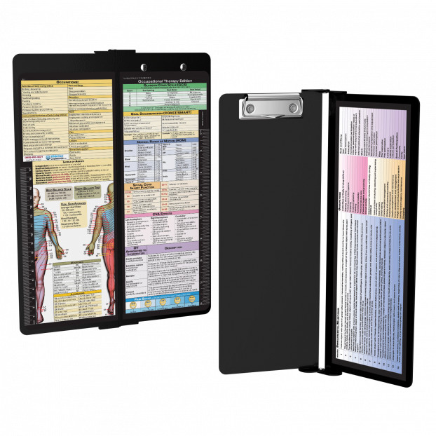 WhiteCoat Clipboard® Vertical - Black Occupational Therapy Edition