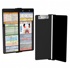 WhiteCoat Clipboard® Vertical - Black Respiratory Edition