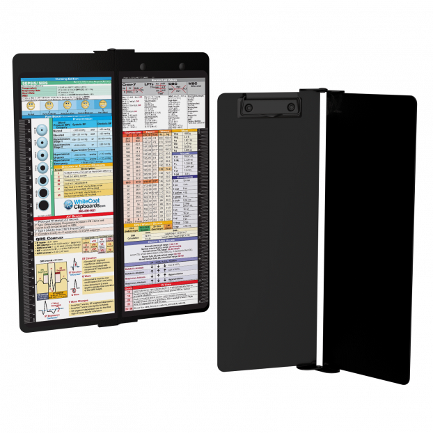 WhiteCoat Clipboard® Vertical - Blackout Nursing Edition