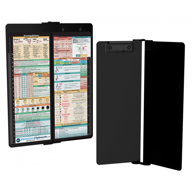 WhiteCoat Clipboard® Vertical - Blackout Nursing Edition