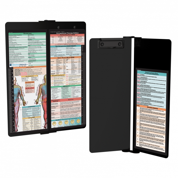 WhiteCoat Clipboard® Vertical - Blackout Occupational Therapy Edition