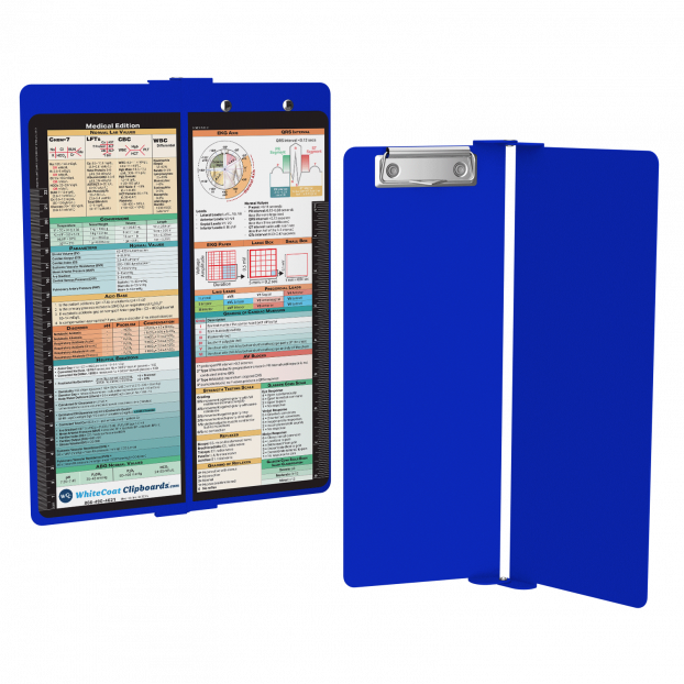 WhiteCoat Clipboard® Vertical - Blue Medical Edition