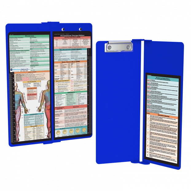 WhiteCoat Clipboard® Vertical - Blue Occupational Therapy Edition