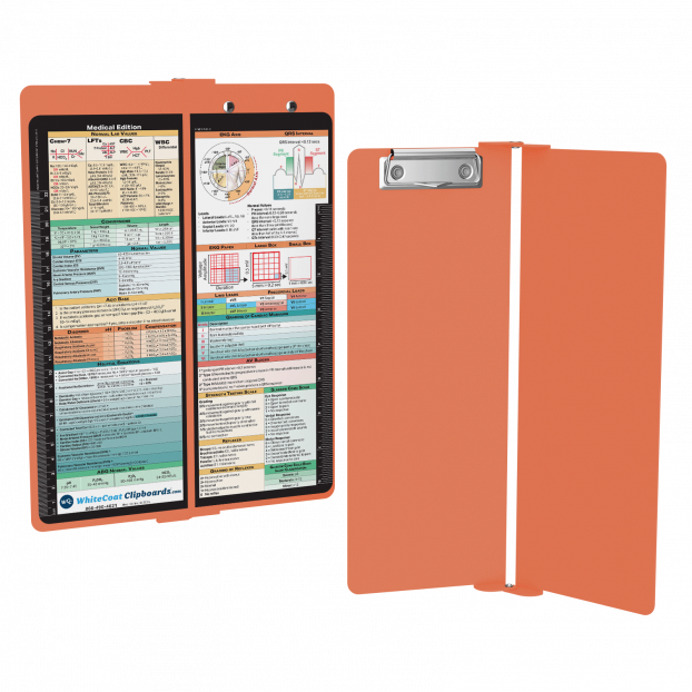 WhiteCoat Clipboard® Vertical - Coral Medical Edition