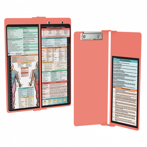 WhiteCoat Clipboard® Vertical - Coral Occupational Therapy Edition
