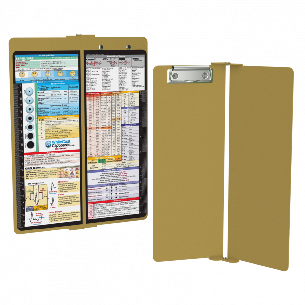 WhiteCoat Clipboard® Vertical - Tactical Brown Nursing Edition