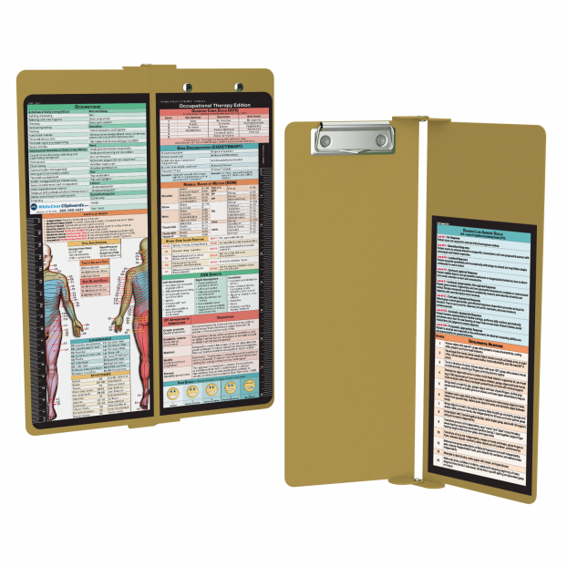WhiteCoat Clipboard® Vertical - Tactical Brown Occupational Therapy Edition