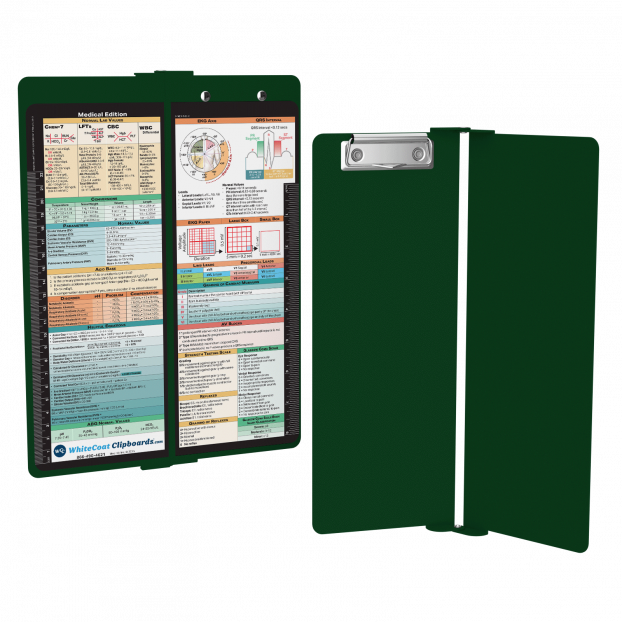 WhiteCoat Clipboard® Vertical - Green Medical Edition