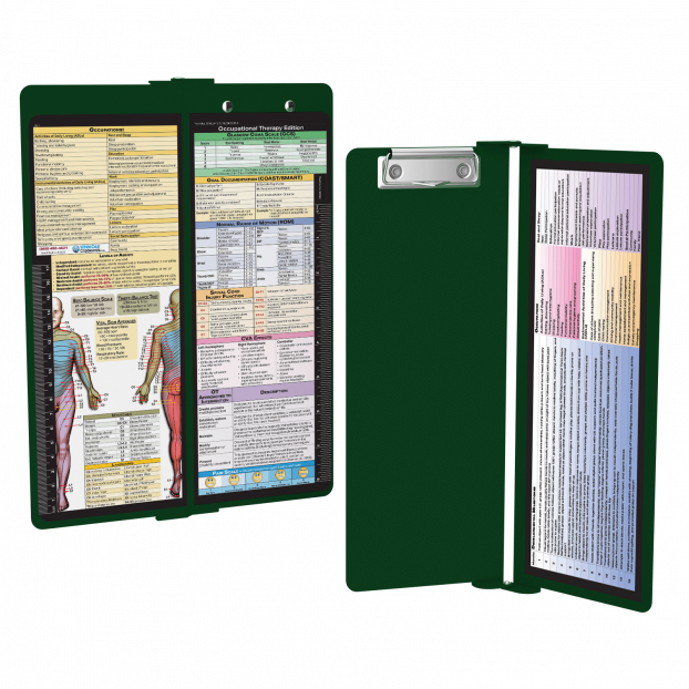 WhiteCoat Clipboard® Vertical - Green Occupational Therapy Edition