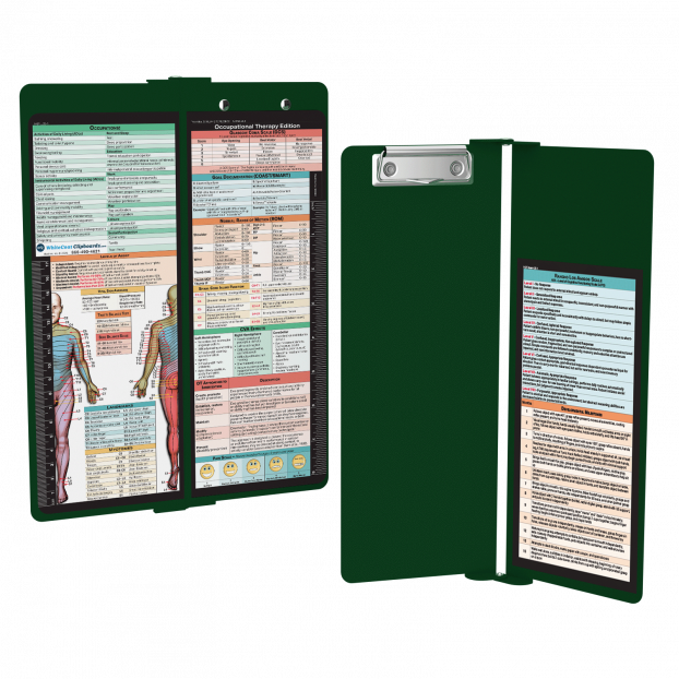 WhiteCoat Clipboard® Vertical - Green Occupational Therapy Edition