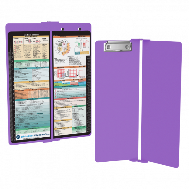 WhiteCoat Clipboard® Vertical - Lilac Medical Edition