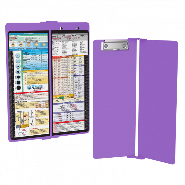 WhiteCoat Clipboard® Vertical - Lilac Nursing Edition
