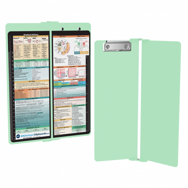 WhiteCoat Clipboard® Vertical - Mint Medical Edition