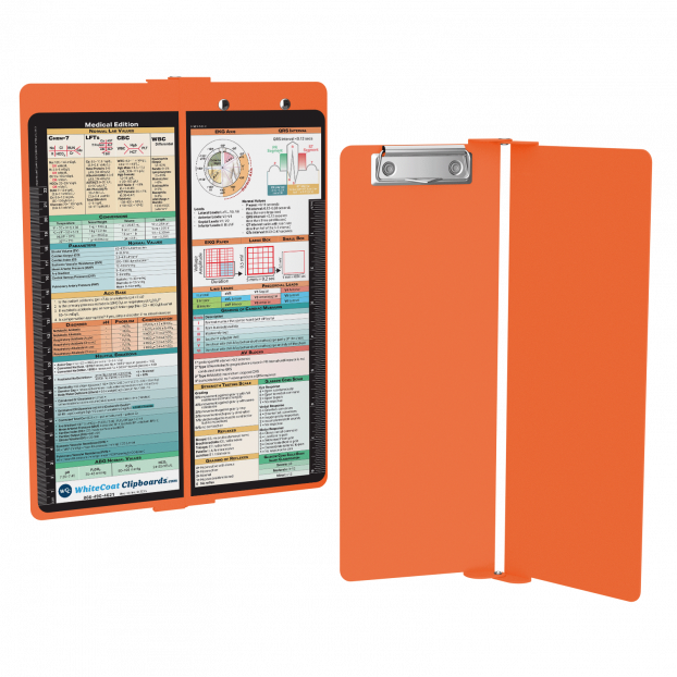 WhiteCoat Clipboard - Vertical - Orange Medical Edition